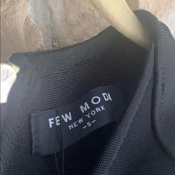 Few Moda Black Mesh Cut-out Exposed Zipper Dress - Picture 8 of 11